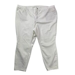 Old Navy White Plus Size 30S 30‎ Short High Waisted Slim Pockets Jeans NEW NWT